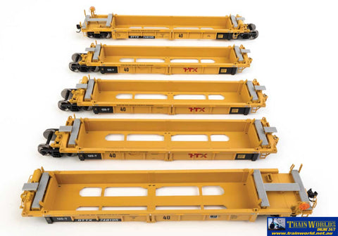 WAL-55672 Walthers-Mainline Thrall 5-Unit Rebuilt 40’ Well Car - Ready to Run HO Scale Rolling Stock