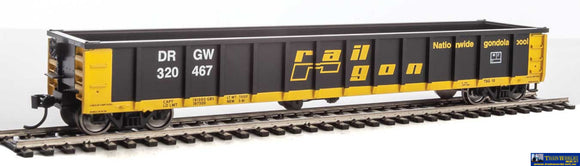 Wal-6213 Walthers-Mainline 53 Railgon Gondola #320467 D&rg Western Ho Scale Rolling Stock