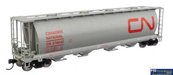 Wal-7876 Walthers-Mainline 59 Cylindrical Hopper - Ready To Run -Canadian National #378042 (Gray