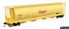 Wal-7896 Walthers-Mainline 59 Cylindrical Hopper - Ready To Run -Honeymead #1012 (Yellow Black Red