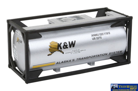 Wal-8102 Walthers Scenemaster (Kit) 20 Tank Container K&w Alaska Ho Scale Containerandload