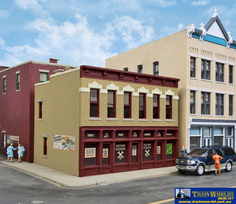 Wal-812 Walthers Trainline Midtown Hardware Building Fully Assembled Ho Scale Structures