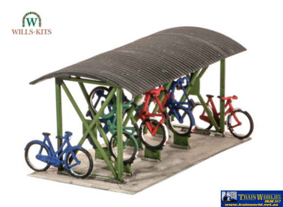 Wil-Ss23 Wills Kits Ss23 Bicycle Hut With Bikes Footprint: 74Mm X 37Mm Oo-Scale Structures