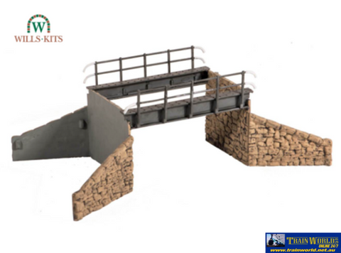 Wil-Ss28 Wills Kits Ss28 Occupational Bridge & Stone Abutments For Single-Track Span: 70Mm Oo-Scale