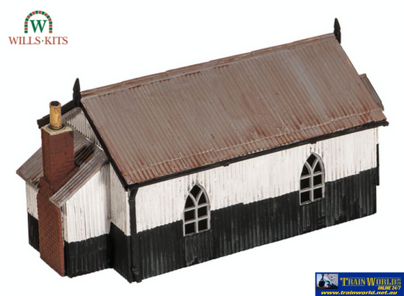 Wil-Ss70 Wills Kits Ss70 Corrugated Iron-Chapel Footprint: 123Mm X 72Mm Oo-Scale Structures