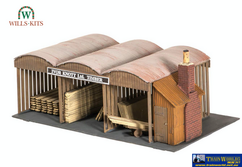 Wil-Ss73 Wills Kits Ss73 Timber-Yard Footprint: 131Mm X 70Mm Oo-Scale Structures
