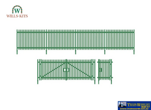 Wil-Ssm316 Wills Kits Ssm316 Modern Palisade Fencing & Gates Length: 1460Mm Oo-Scale Scenery