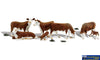 Woo-A1843 Woodland Scenics Hereford Cows (11-Pack) Ho Scale Figure