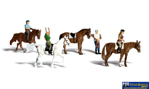 Woo-A1889 Woodland Scenics Horseback Riders (8-Pack) Ho Scale Figure