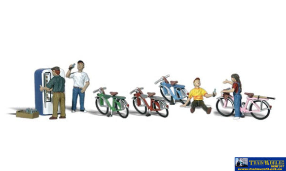 Woo-A1904 Woodland Scenics Bicycle Buddies (10-Pack) Ho Scale Figure
