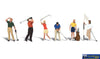 Woo-A1907 Woodland Scenics Golfers (7-Pack) Ho Scale Figure