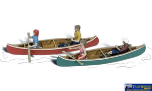 Woo-A1918 Woodland Canoers (8-Pack) Ho Scale Figure