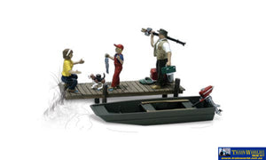 Woo-A1923 Woodland Family Fishing (5-Pack) Ho Scale Figure