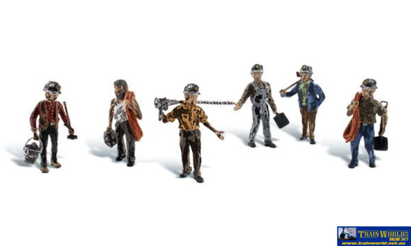 Woo-A1933 Woodland Scenics Miners (6-Pack) Ho Scale Figure