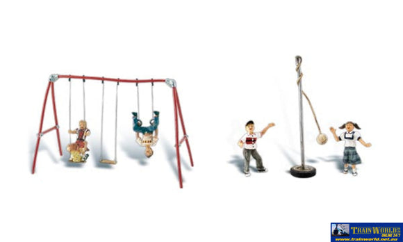 Woo-A1943 Woodland Scenics Playground Fun (4-Pack) Ho Scale Figure