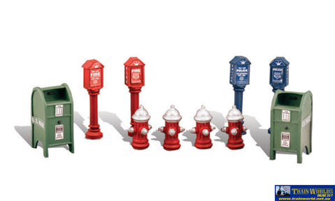 Woo-A1960 Woodland Scenics Street Items (10-Pack) Ho Scale Figure