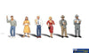 Woo-A2121 Woodland Scenics Pedestrians (6-Pack) N Scale Figure