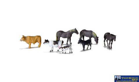 Woo-A2142 Woodland Scenics Farm Animals (7-Pack) N Scale Figure