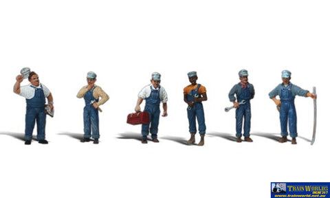 Woo-A2721 Woodland Scenics Train Mechanics (6-Pack) O Scale Figure