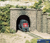 Woo-C1155 Woodland Scenics Tunnel-Portals Single-Track Random-Stone (2-Pieces) N-Scale Scenery