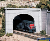 Woo-C1156 Woodland Scenics Tunnel-Portals Double-Track Concrete (2-Pieces) N-Scale Scenery
