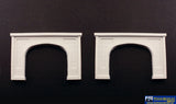 Woo-C1156 Woodland Scenics Tunnel-Portals Double-Track Concrete (2-Pieces) N-Scale Scenery
