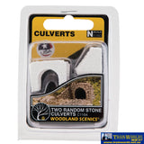 Woo-C1164 Woodland Scenics Culvert Random-Stone (2) N-Scale Scenery