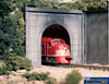 Woo-C1252 Woodland Scenics Tunnel-Portal Single-Track Concrete Ho-Scale Scenery