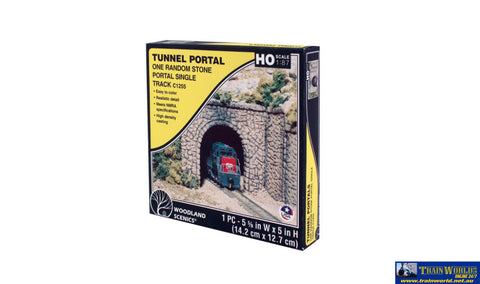 Woo-C1255 Woodland Scenics Tunnel-Portal Single-Track Random-Stone Ho-Scale Scenery