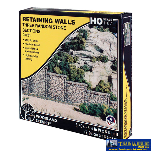 Woo-C1261 Woodland Scenics Retaining-Wall: Random-Stone 85.7 X 130Mm (22.2M-Scale Length) Ho-Scale