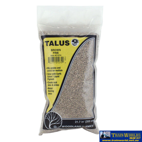 Woo-C1274 Woodland Scenics Bag Talus Fine-Brown Scenery