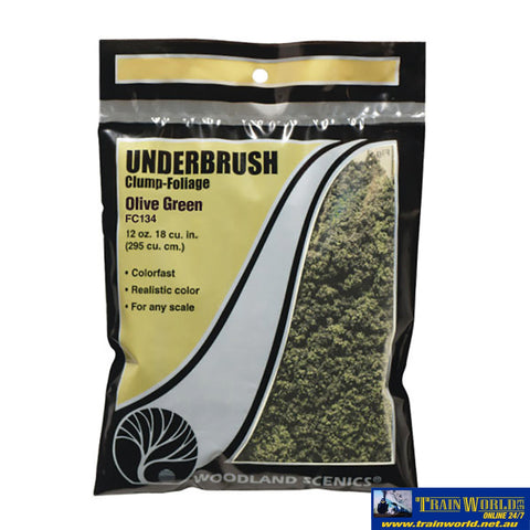 Woo-Fc134 Woodland Scenics Bag Underbrush Olive-Green Scenery
