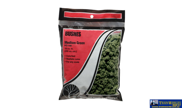 Woo-Fc146 Woodland Scenics Bag Bushes Medium Green Scenery