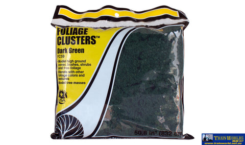 Woo-Fc59 Woodland Scenics Bag Foliage-Clusters Dark-Green Scenery