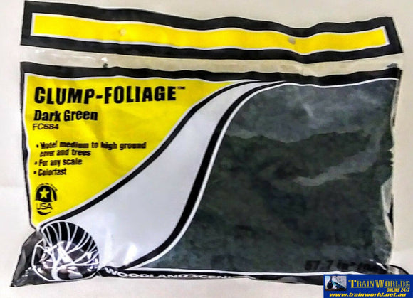 Woo-Fc684 Woodland Scenics Bag Clump-Foliage Dark-Green Scenery