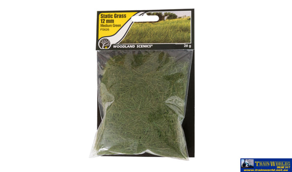 Woo-Fs626 Woodland Scenics Bag Static-Grass Flock Medium-Green (12Mm Length) Scenery