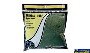 Woo-T49 Woodland Scenics Bag Blended Turf Green Blend Scenery