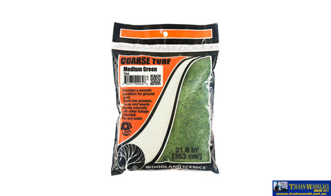 Woo-T64 Woodland Scenics Bag Turf Medium Green (Coarse) Scenery