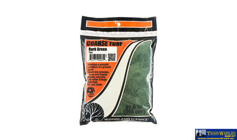 Woo-T65 Woodland Scenics Bag Turf Dark Green (Coarse) Scenery