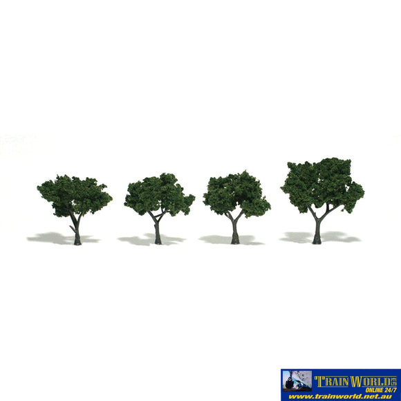 Woo-Tr1504 Woodland Scenics Realistic-Trees Medium-Green (4) 50.8-76.2Mm (2-3) Height Scenery