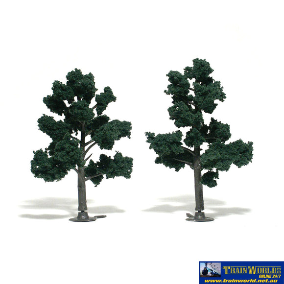 Woo-Tr1514 Woodland Scenics Realistic-Trees Dark-Green (2) 127-152Mm (5-6) Height Scenery