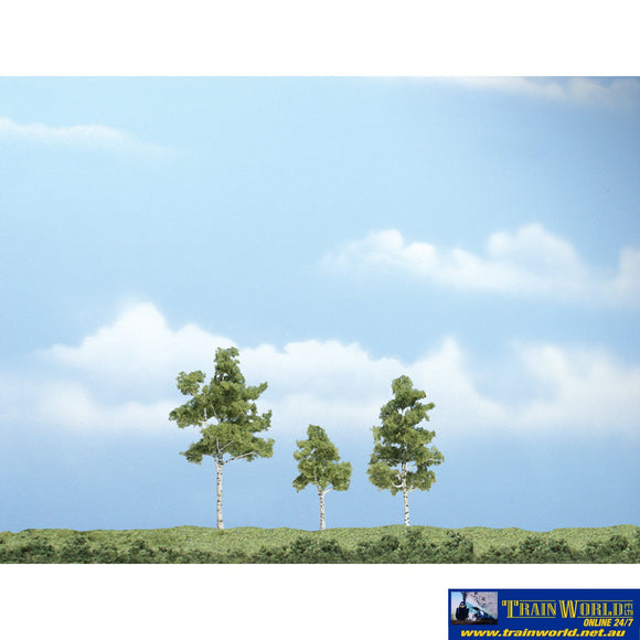 Woo-Tr1605 Woodland Scenics Premium-Trees Paper-Birch (2) 38.1/69.9Mm (1.5/2.75) Height Scenery