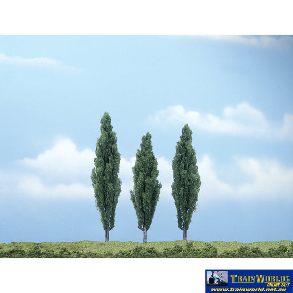 Woo-Tr1611 Woodland Scenics Premium-Trees Poplar (3) 88.9/101/114Mm (3.5/4/4.5) Height Scenery