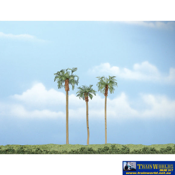 Woo-Tr1617 Woodland Scenics Premium-Trees Royal-Palm (3) 76.2/101/114Mm (3/4/4.5) Height Scenery