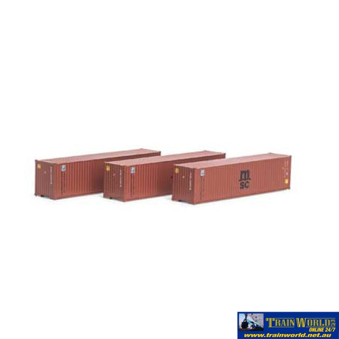 Ath-17438 Athearn N 40 Corrugated Hc Container Msc/florens #1 (3) Containerandload