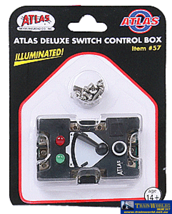Atl-0057 Atlas Deluxe Switch Control Box - Pushbutton & Lever Illuminated Track/accessories