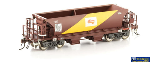 Aus-Nbh10 Auscision Ndff Ballast Hopper Freight State Rail Authority Sra Red/yellow With Candy L7 -