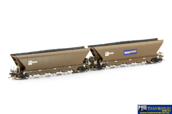 Aus-Nch52 Auscision Nhyh Coal Hopper Pacific National Wagon Grime - 4 Car Pack Ho Scale Rolling