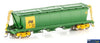 Aus-Sgh05 Ahgx-Type Grain-Hopper Green/yellow With An Logo & Yellow Bogies (4-Pack) #ahgx-6E