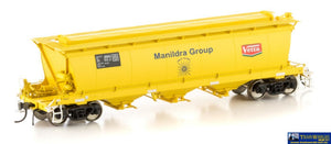 Aus-Sgh09 Mhgx-Type Grain-Hopper Yellow With Manildra & Vetta Logos Gol Black Bogies (4-Pack)